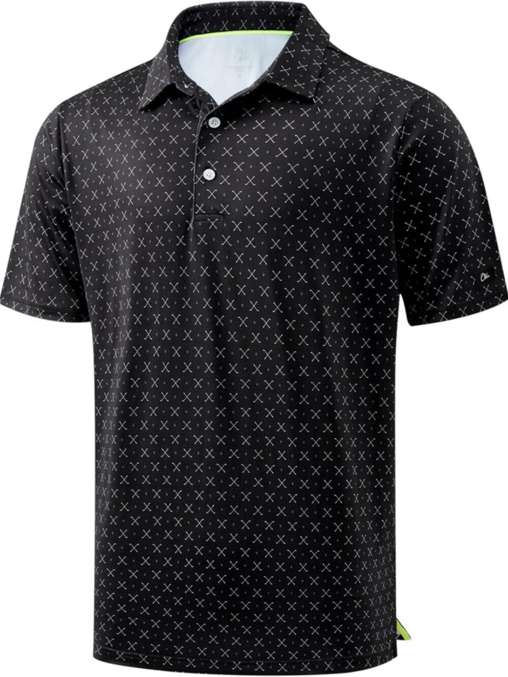 Obla Men's Golf Polo Shirts Print Short Sleeve Dry Fit Collared Shirt